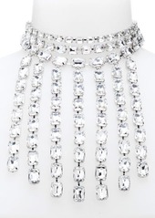 Area Baguette Crystal Fringe Choker in Clear /Silver at Nordstrom