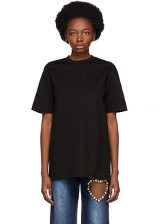 AREA Black Crystal Daisy T-Shirt