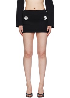 AREA Black Jumbo Crystal Miniskirt