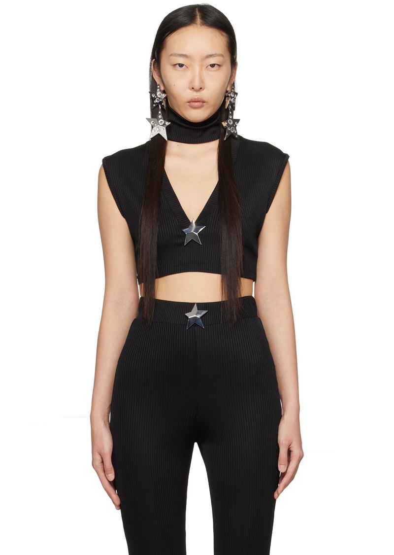 AREA Black Star Stud Turtleneck