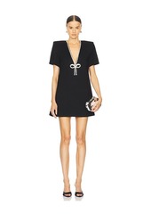 AREA Crystal Bow T-Shirt Dress