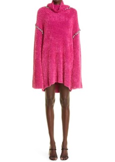 Area Crystal Dome Cotton Blend Pullover in Pink/Purple at Nordstrom