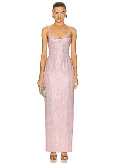 AREA Crystal Embellished Gown