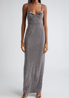 Area Crystal Embellished Ponte Jersey Gown