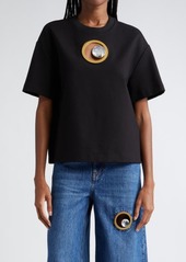 Area Crystal Eyelet Relaxed Fit T-Shirt