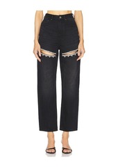 AREA Crystal Slit Jean