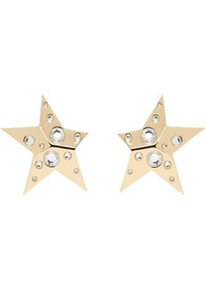 AREA Gold Crystal Star Earrings