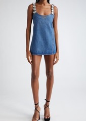 Area Jumbo Crystal Denim Minidress