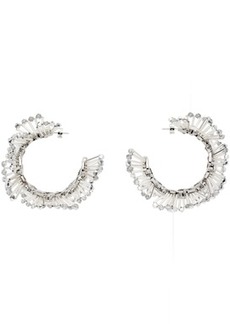 AREA Silver Crystal Hoop Earrings