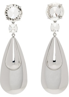 AREA Silver Crystal Teardrop Earrings