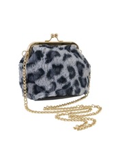 Area Stars Faux Fur Bag with Kiss Lock Closure and Chain Crossbody Strap