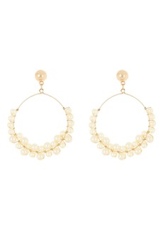 Area Stars Imitation Pearl Ring Drop Earrings in Gold/Pearl at Nordstrom Rack
