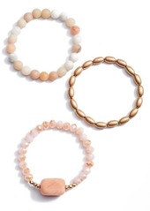 Area Stars Set of 3 Beaded Stretch Bracelet in Patina at Nordstrom