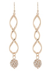 Area Stars Thea Pavé Crystal Ball Spiral Drop Earrings in Gold at Nordstrom Rack