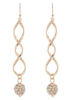 Area Stars Thea Pavé Crystal Ball Spiral Drop Earrings in Gold at Nordstrom Rack