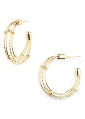 Area Stars Wire Hoop Earrings in Gold Silver at Nordstrom Rack