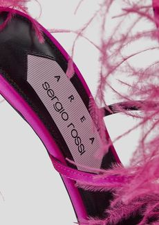 Area X Sergio Rossi Dragon Fruit Feathers Sandals