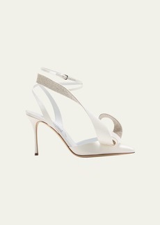 AREA x Sergio Rossi Sculpted Bow Slingback Cocktail Pumps