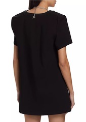 Area Crystal Butterfly V-Neck T-Shirt Minidress