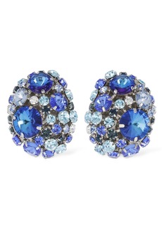 Area Crystal Cluster Clip-on Earrings
