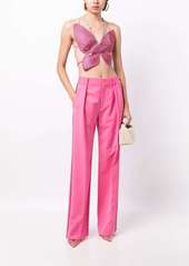 Area crystal-embellished palazzo trousers
