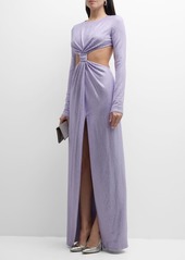 Area Crystal Front Knot Gown