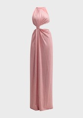 Area Crystal Gown with Knot Detail
