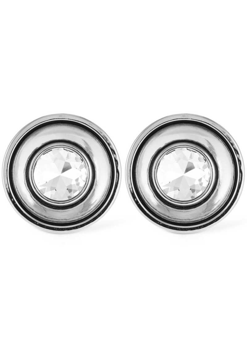 Area Crystal Medallion Earrings