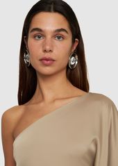 Area Crystal Medallion Earrings