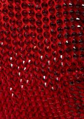 Area Embellished Heart-shaped Wool Crop Top
