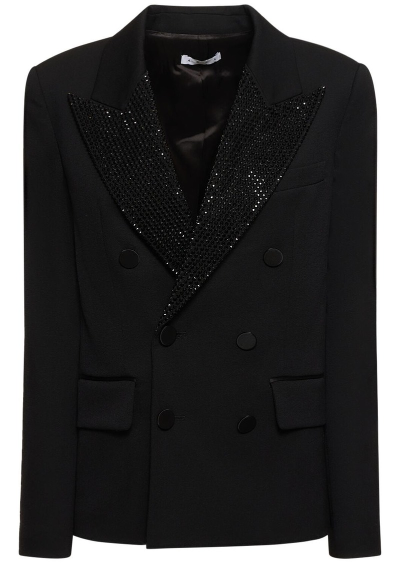 Area Embellished Wool Relaxed Fit Blazer
