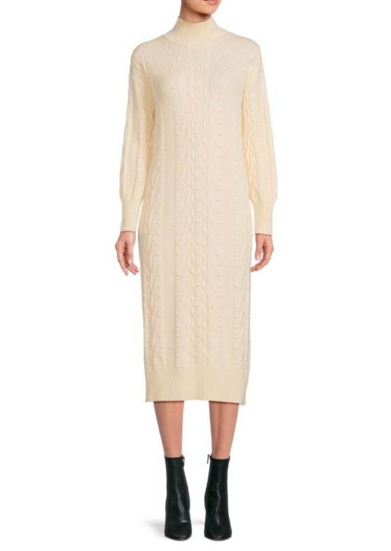 Area Layla Cable Knit Midi Dress