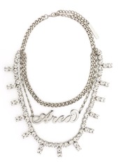 Area logo crystal-embellished necklace