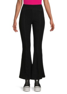 Area Ribbed Flare Pull On Pants