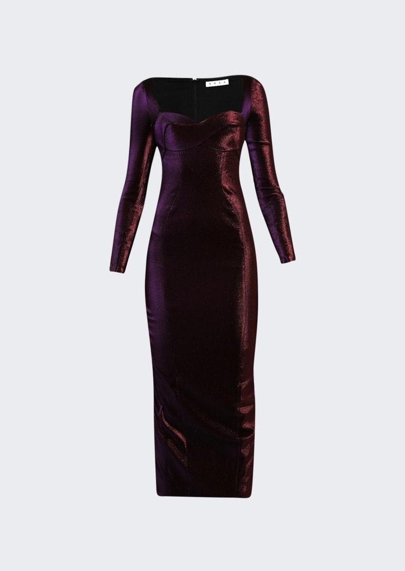 Area Rope Cup Long Sleeve Midi Dress