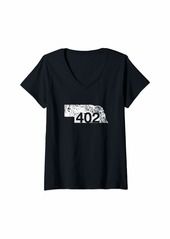 Womens O Neill Norfolk York Area Code 402 Nebraska Gift V-Neck T-Shirt