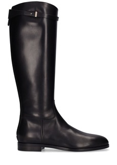 Armani 15mm High Leather Riding Boots