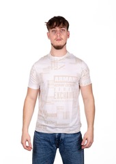 A | X ARMANI EXCHANGE Men's Regular Fit Cotton All Over Logo Printed Tee