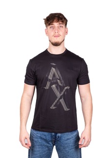 A | X ARMANI EXCHANGE Men's Regular Fit Pima Cotton Large AX Logo Tee