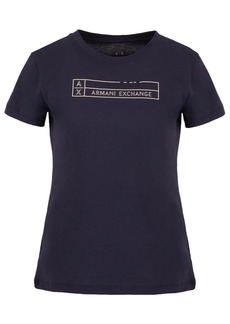 A | X ARMANI EXCHANGE Women's Short Sleeve AX Logo T-Shirt