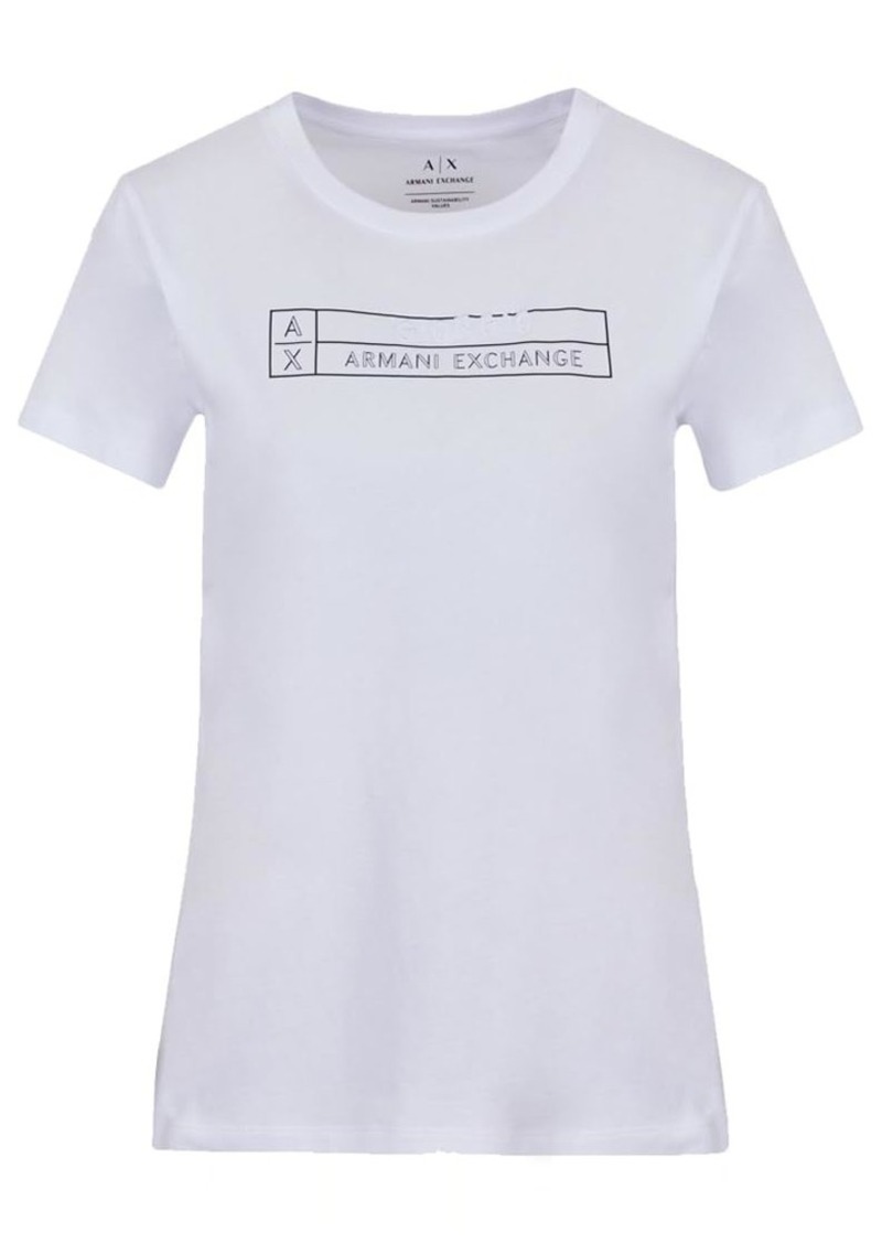 A | X ARMANI EXCHANGE Women's Short Sleeve AX Logo T-Shirt