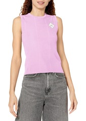 A | X ARMANI EXCHANGE Women's Sleeveless Prism Patch Knit Top