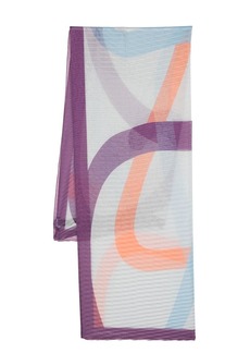 Armani abstract-print pleated long scarf