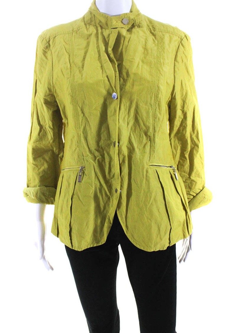 Armani Collezioni Womens Lime Green Waterproof Long Sleeve Jacket