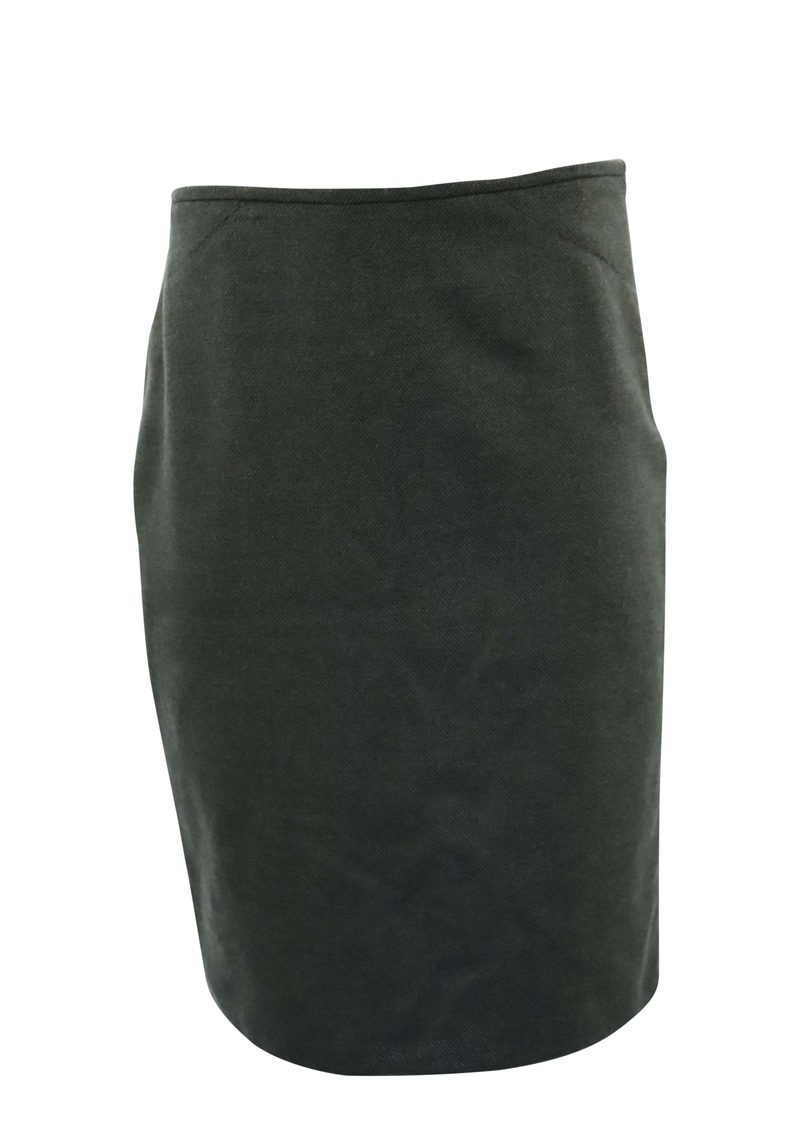 Armani Pencil Skirt in Green Wool