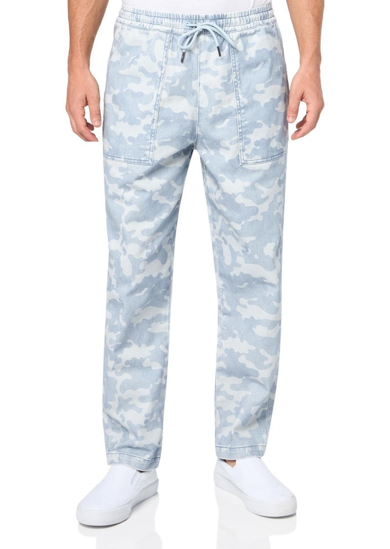 A|X Armani Exchange Men's Non Stretch Cotton Camo Denim Drawstring Trouser Pants