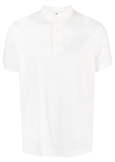 Armani band-collar cotton polo shirt