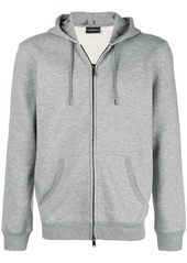 Armani drawstring zipped hoodie