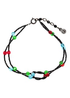 Armani bead-embellished twisted-band necklace