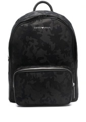 Armani camouflage-print logo backpack